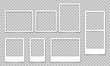 © Alexandra Lipina - Vector empty photo frames with shadow isolated on transparent background. Template mockup photo design.