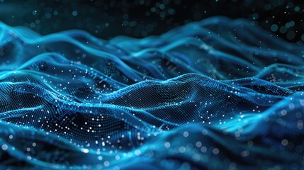 Abstract coding waves on a dark background, representing the complexity of big data.
