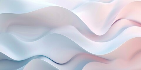 Wall Mural - Abstract pastel background with flowing curves in light blue and pink, creating a calming and elegant design