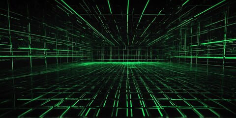 abstract technology futuristic concept neon green and background