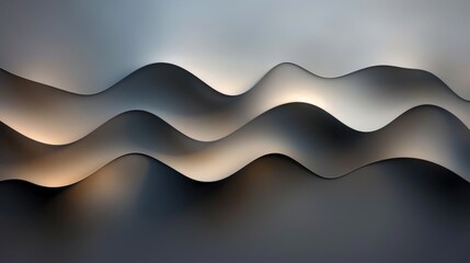 Creating a 3d wave pattern in gray, black, and white colors for a modern, elegant backdrop