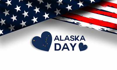 happy alaska day united states , vektor background