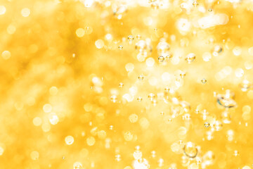 Canvas Print - Abstract gold bokeh defocus glitter of light