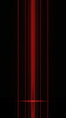 Canvas Print - Red vertical lines piercing through a dark setting.