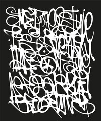 Wall Mural - Vector graffiti tags, print design