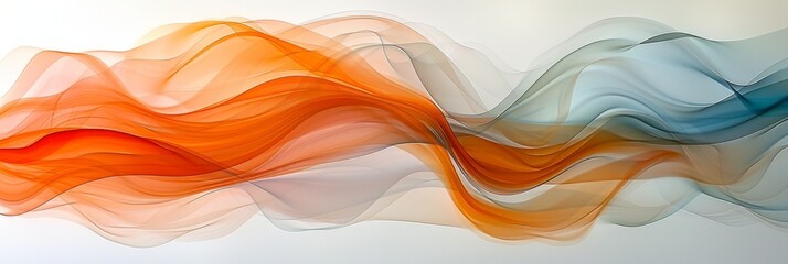Wall Mural - Warm oranges and cool blues in modern designs bring a dynamic and innovative vibrancy and creativity to the atmosphere