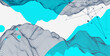 © Alex - Abstract wireframe mountain background. Modern science or technology art elements. Surface illustration. Hand drawn vector.