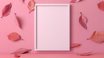 Wall Mural - Empty advertise blank advertise frame sits against a relaxing style background
