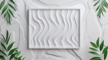 Wall Mural - Empty advertise blank advertise frame sits against a relaxing style background