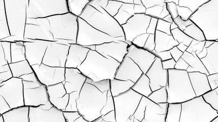 Wall Mural - White paint with cracks and texture SEAMLESS PATTERN