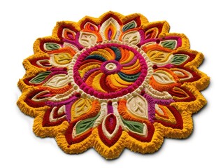 Wall Mural - Multicolored Flower Shaped Rug