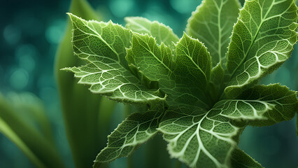 Wall Mural - Closeup plants with blurred background