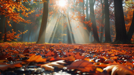 Beautiful autumn leaves background