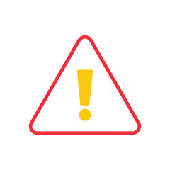 Wall Mural - warning line icon. attention, notice, danger, exclamation mark, vector sign, symbol. isolated on a w