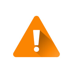 Wall Mural - warning orange line icon. attention, notice, danger, exclamation mark, vector sign, symbol. isolated