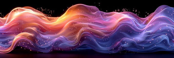 Wall Mural - Abstract fluid wave of colorful light embodies vibrant motion and energy, creating a visually captivating display