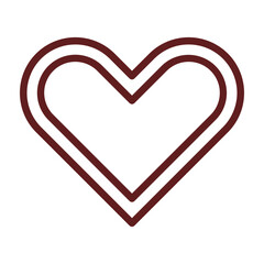 Canvas Print - Love Vector Line Maroon Icon Design