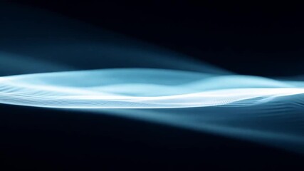 Poster - A digital rendering of a blue wave with a textured surface against a dark background.