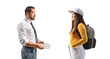 © Ljupco Smokovski - Man giving money to a female student