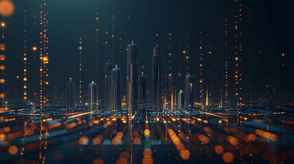 Digital data flow illustration