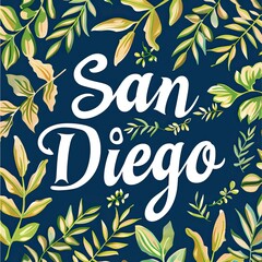 Canvas Print - Floral Pattern Design for San Diego Artwork