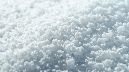 A close up of snow with a white background