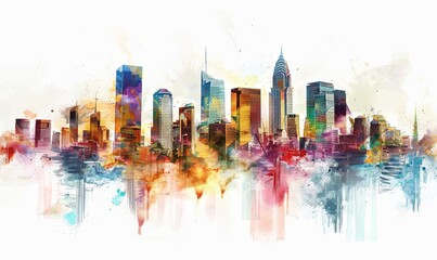 Wall Mural - Construction Boom: Transforming the City Skyline. Witness the rapid development transforming city skylines. The construction boom brings a surge of new buildings, each contributing