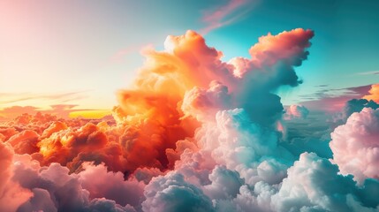 Dreamy abstract clouds with blended hues and smooth transitions, 8K resolution, ideal for serene and introspective themes