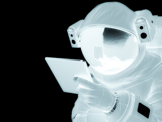 Wall Mural - astronaut with s tablet