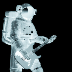 Wall Mural - astronaut playing guitar
