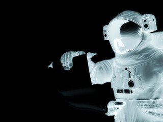 Wall Mural - astronaut reading the scroll close up