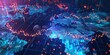 © NUSRAT ART - Abstract depiction of global stocks with vibrant lightning effects symbolizing financial data flow.