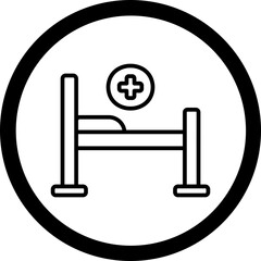 Sticker - Bed Icon Design