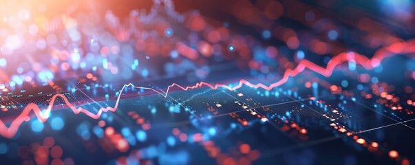 Wall Mural - Graph showing a positive correlation between increasing stock prices and trading volume, reflecting strong investor interest.