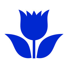 Poster - Blue flower tulip icon. Vector illustration.