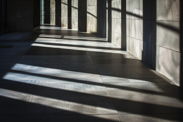 Wall Mural - an image focusing on the abstract patterns created by the interplay of light and shadow - generative