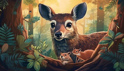 animals in the forest