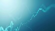 © Nature Lover - Minimalistic line graph on light sky blue background, gradual rise, market growth trend, clean design