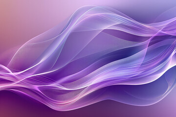 Light lines and waves in purple shades on gradient background.