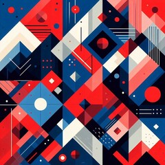 Wall Mural - modern art style geometric background. ai generated illustration