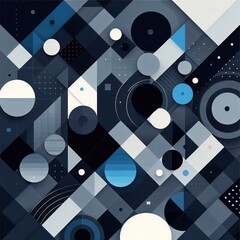 Wall Mural - modern art style geometric background. ai generated illustration