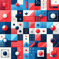 Wall Mural - modern art style geometric background. ai generated illustration