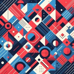 Wall Mural - modern art style geometric background. ai generated illustration