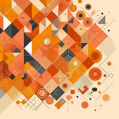 Wall Mural - modern art style geometric background. ai generated illustration