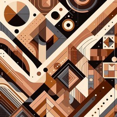 Wall Mural - modern art style geometric background. ai generated illustration