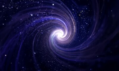 Wall Mural - abstract star vortex on a dark background. 4k alpha video