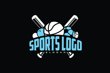 Wall Mural - All sport logo vector graphic for any business especially for sport team, club, community.	