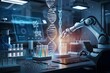 © NASSRI - Research medical DNA lab science biotechnology scientist laboratory clinic medicine chemistry Medical analysis DNA research equipment technology test microscope health digital scientific computer gene