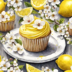 Poster - lemon cupcake