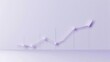 © Nature Lover - Single line graph on light lavender gray background, steady rise, market growth depiction, modern minimalism